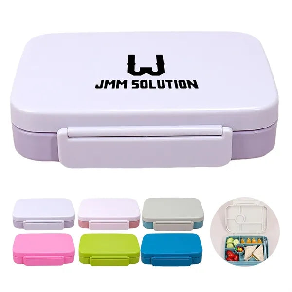 Kids Food Grade Plastic Lunch Bento Box w/ Fork