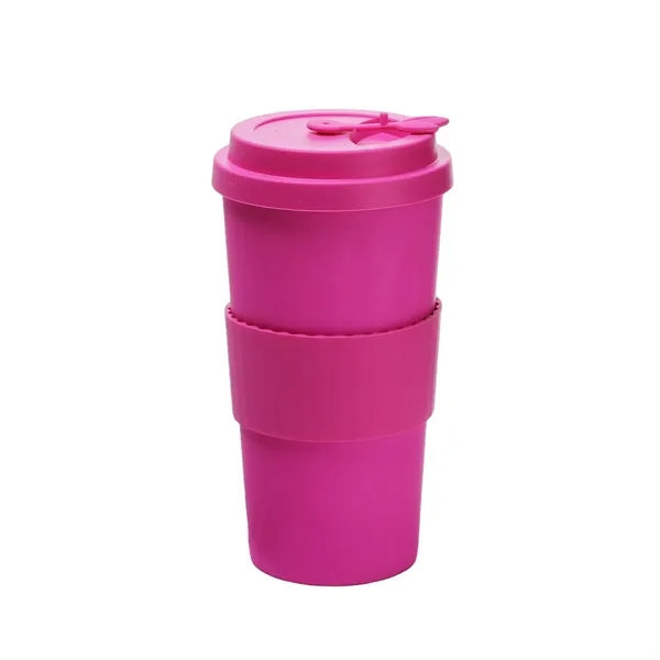 17oz Leak Proof Silicone Coffee Cup w/ Lid