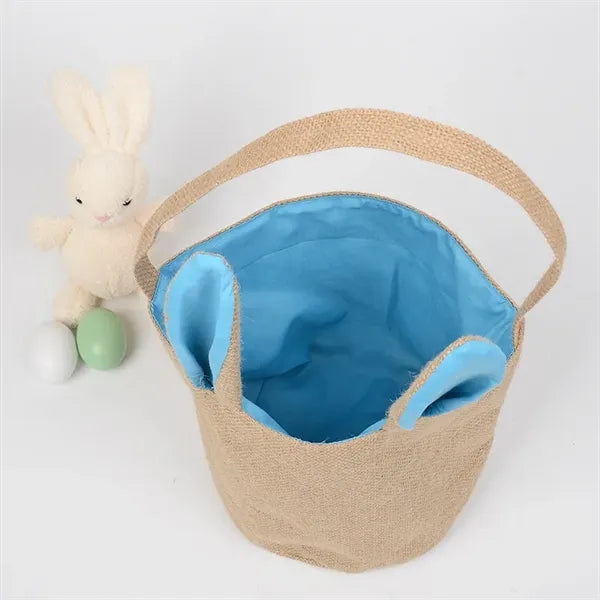 Eco-Friendly Easter Bunny Jute Tote Bag