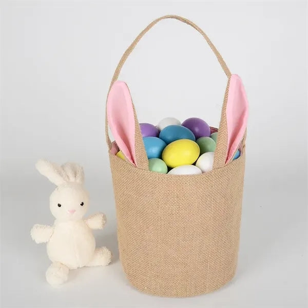 Eco-Friendly Easter Bunny Jute Tote Bag