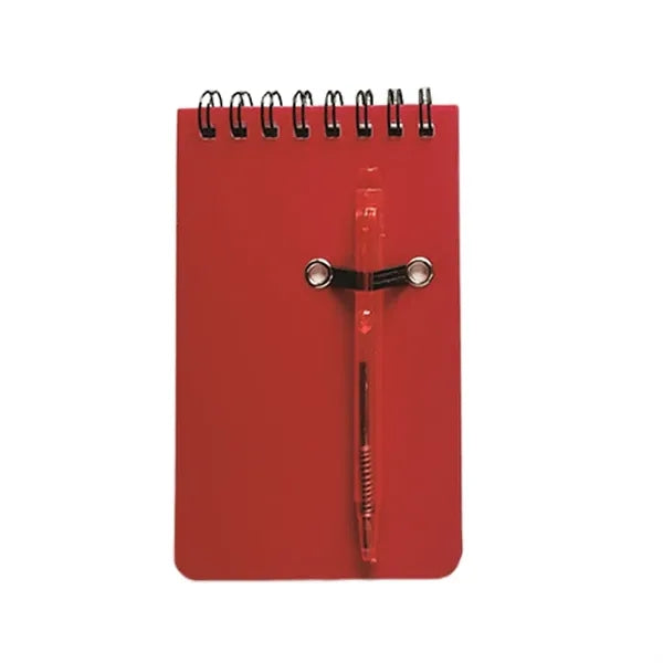 Pocket Sized Spiral Jotter Notepad With Pen