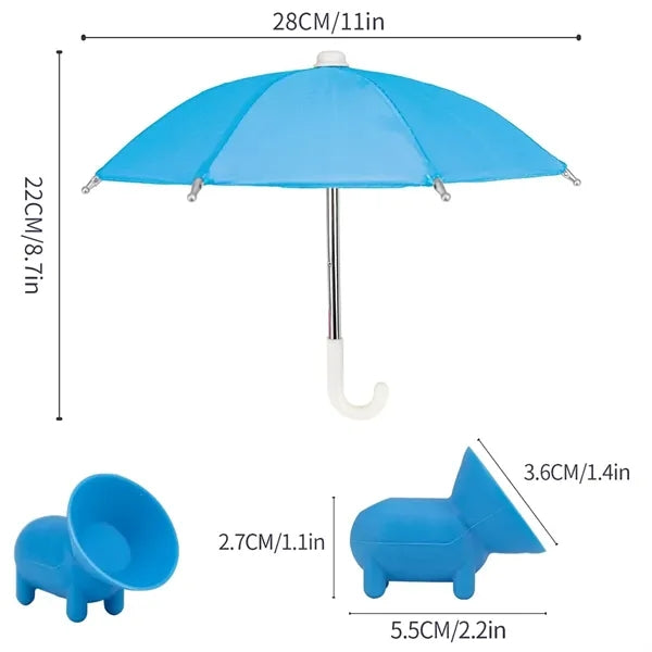 Phone Umbrella for Sun with Suction Cup Stand