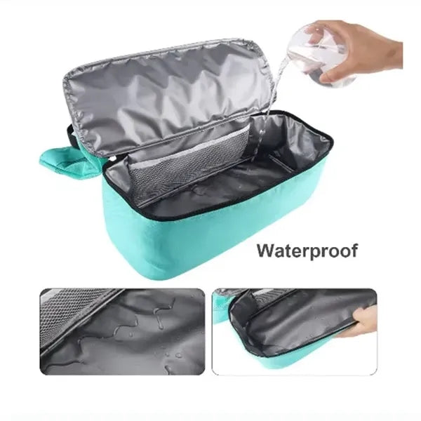 Foldable Mesh Beach Tote Bags w/ Cooler Compartment Storage