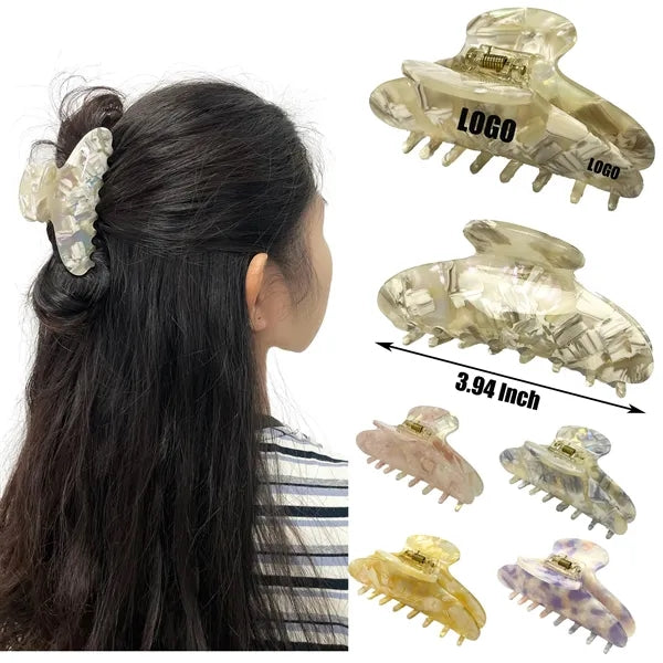Sweet Style Marbling 3.94Inch Large Acetate Hair Clip
