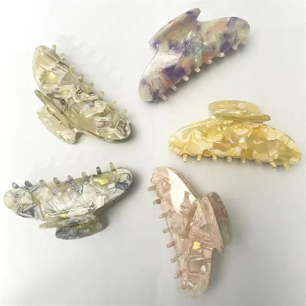 Sweet Style Marbling 3.94Inch Large Acetate Hair Clip