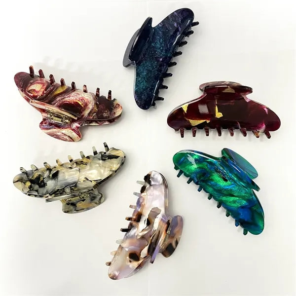 Retro Colorful 3.94Inch Large Acetate Hair Clip