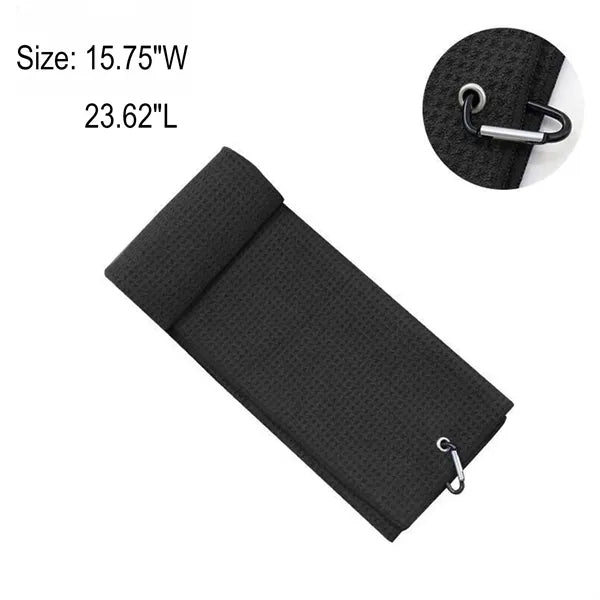 Sport & Quick-Dry Microfiber Waffle Golf Towel w/ Carabiner