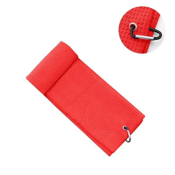Sport & Quick-Dry Microfiber Waffle Golf Towel w/ Carabiner