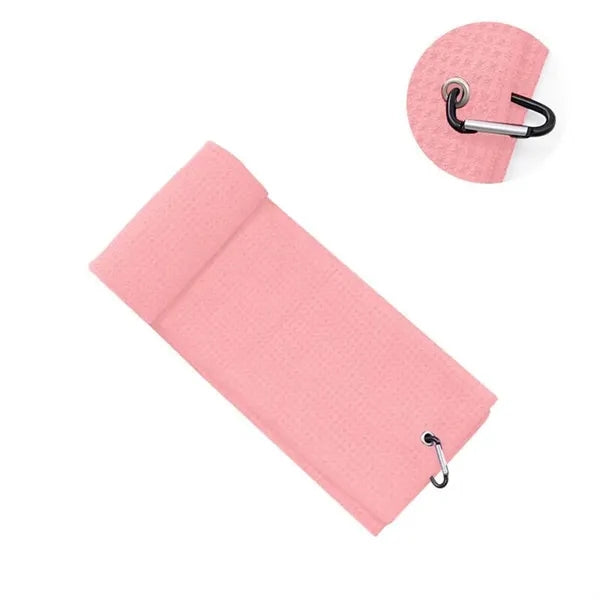 Sport & Quick-Dry Microfiber Waffle Golf Towel w/ Carabiner