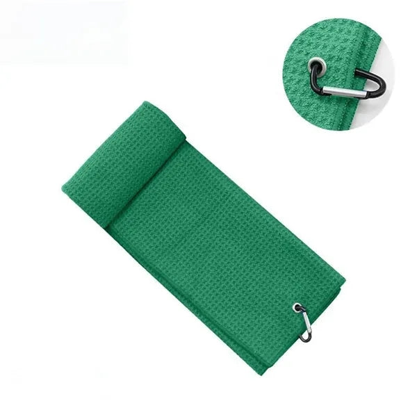 Sport & Quick-Dry Microfiber Waffle Golf Towel w/ Carabiner