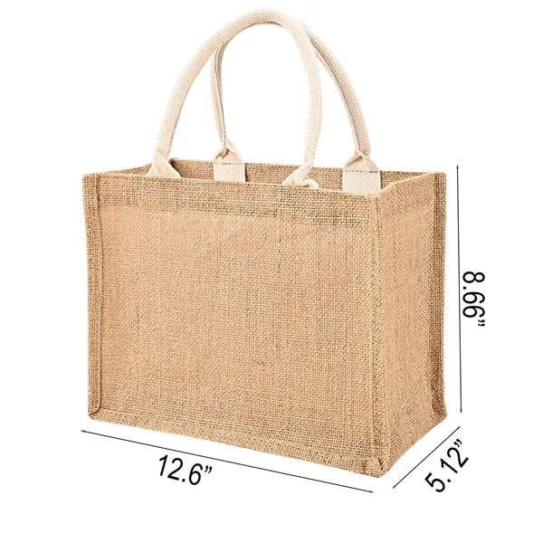Eco-Friendly Jute Grocery & Shopping Tote w/ Handles