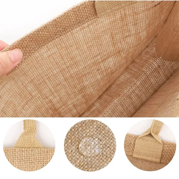Eco-Friendly Jute Grocery & Shopping Tote w/ Handles