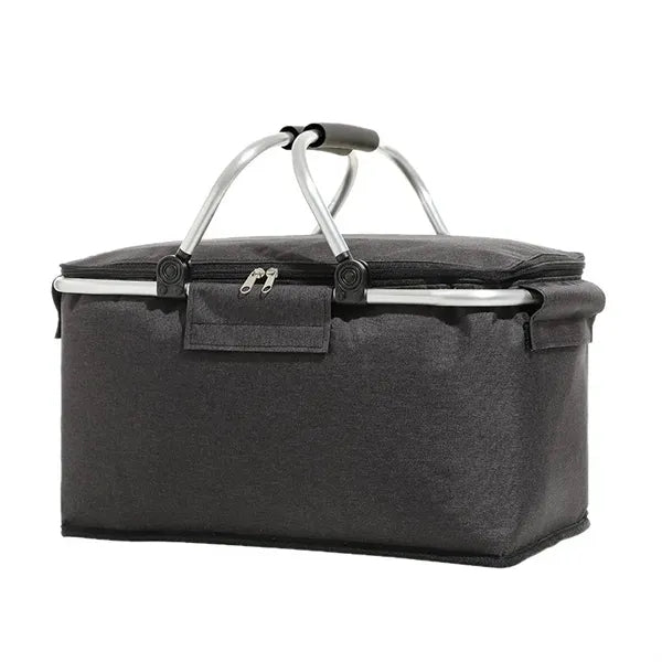 Foldable Insulated Picnic Basket - Portable Cooler Bag