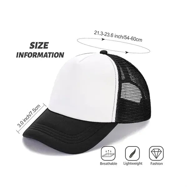 Adult Mesh Trucker Hat - Adjustable Baseball Cap