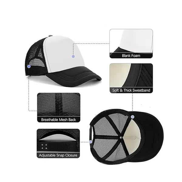 Adult Mesh Trucker Hat - Adjustable Baseball Cap