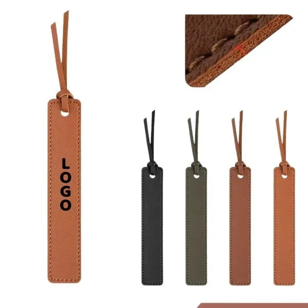 Classic PU Leather Bookmark - Stitched Page Markers