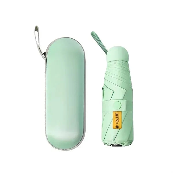 UV Protection Compact Folding Umbrella with Case