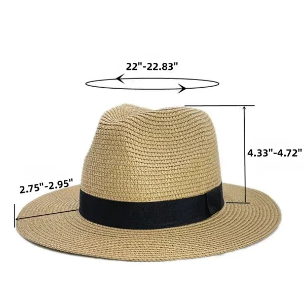 Sun Straw Beach Hat - Unisex Summer Protection