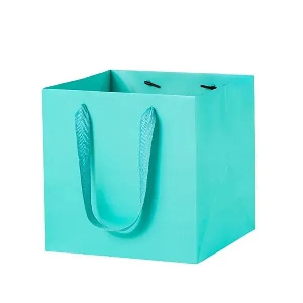 Square Kraft Paper Gift Tote Bag - Durable and Sturdy