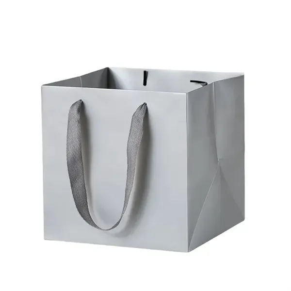 Square Kraft Paper Gift Tote Bag - Durable and Sturdy