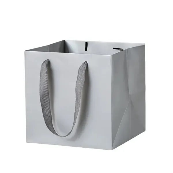 Square Kraft Paper Gift Tote Bag - Durable and Sturdy