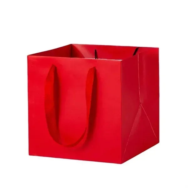 Square Kraft Paper Gift Tote Bag - Durable and Sturdy