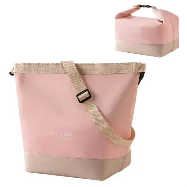 Portable Insulated Lunch Tote - Adjustable Shoulder Strap
