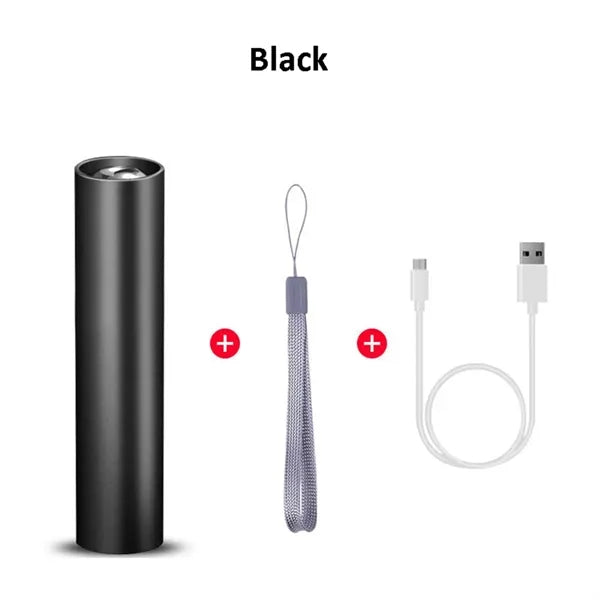 USB Rechargeable Mini Small LED Flashlights
