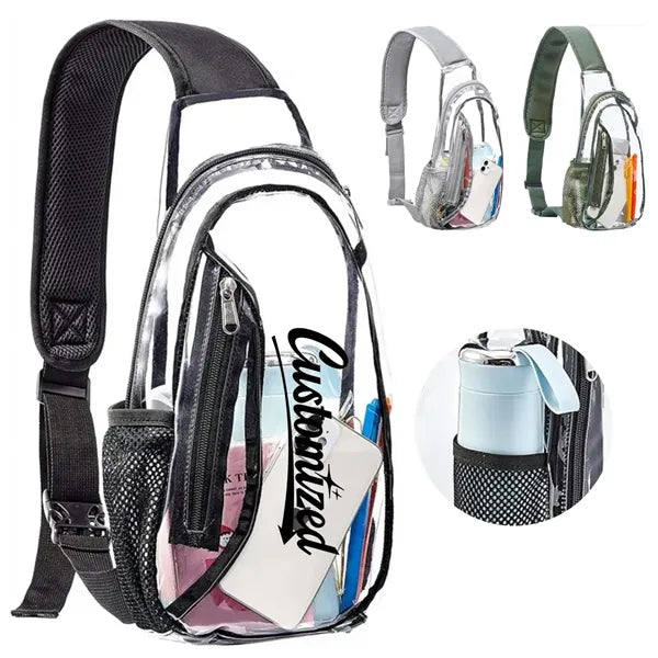 Stadium Approved Transparent Clear Sling Crossbody Bag