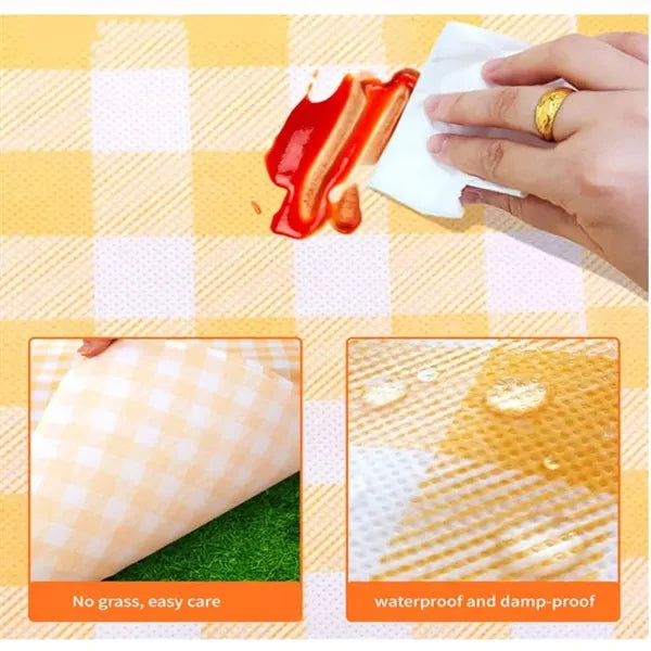 Gingham Picnic Mat for Beach