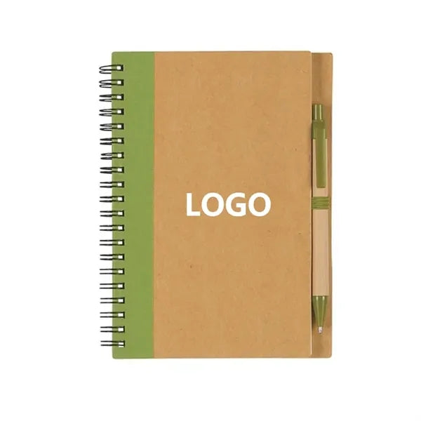 Eco-Inspired Spiral Notebook And Pen Set