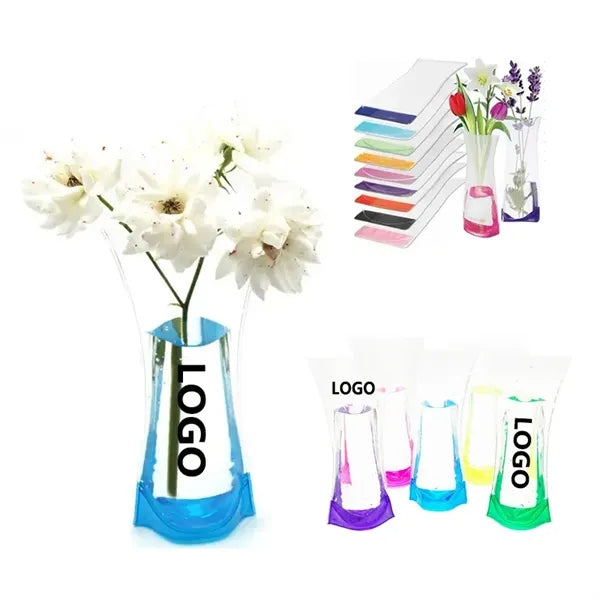 Foldable Clear PVC Vase Stylish & Shatterproof