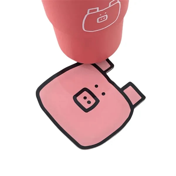 Cute Little Pig Acrylic Coaster Free Shipping