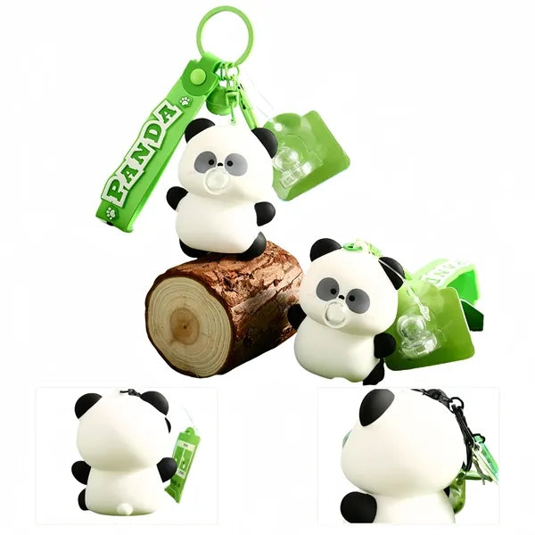 Silicone Bubble-Blowing Panda Keychain Free Shipping