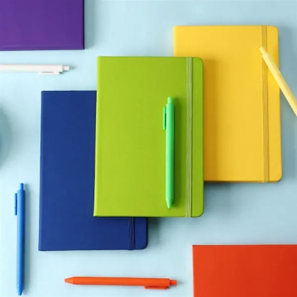 A5 PU Leather Ruled Writing Journal Notebook