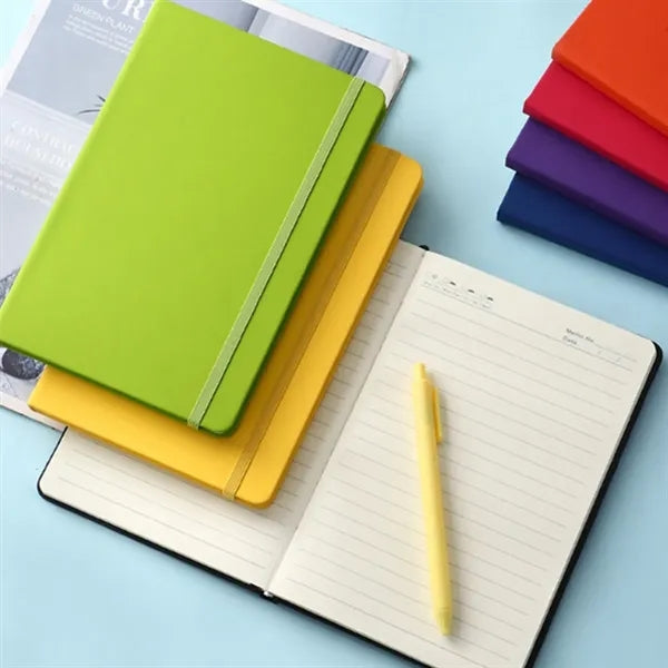 A5 PU Leather Ruled Writing Journal Notebook