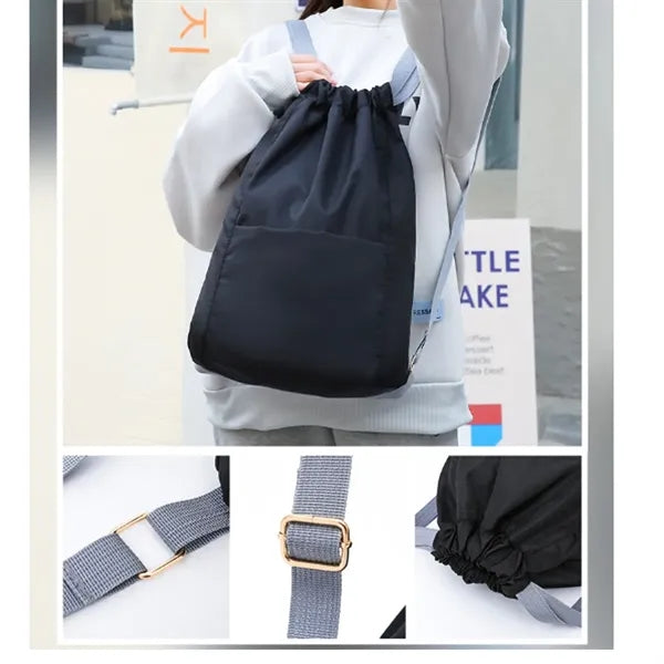 Waterproof Drawstring Gym Backpack with Zipper