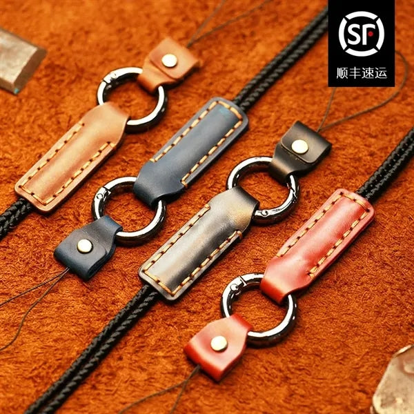 Leather Mobile Phone Lanyard Neck Strap