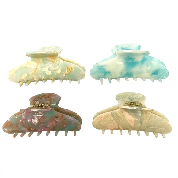 New Style Marbling 3.94Inch Large Acetate Hair Clip