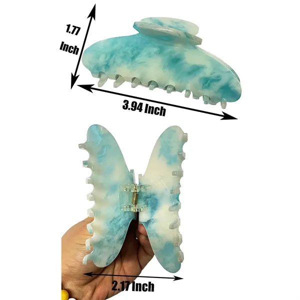 New Style Marbling 3.94Inch Large Acetate Hair Clip