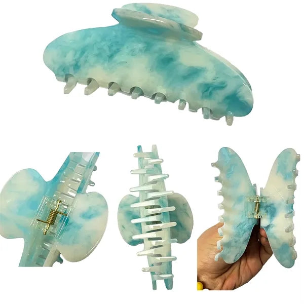 New Style Marbling 3.94Inch Large Acetate Hair Clip