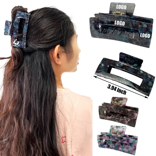 Retro Style 3.94Inch Large Rectangular Acetate Hair Clip