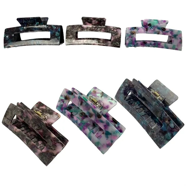 Retro Style 3.94Inch Large Rectangular Acetate Hair Clip