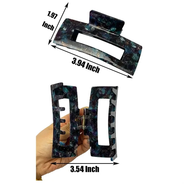 Retro Style 3.94Inch Large Rectangular Acetate Hair Clip