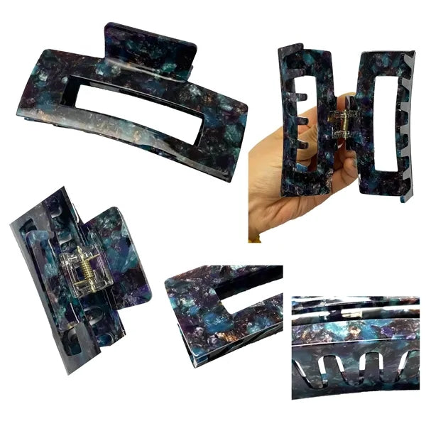 Retro Style 3.94Inch Large Rectangular Acetate Hair Clip