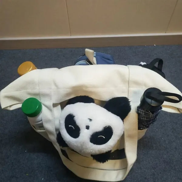 Fashionable Large Capacity Canvas Tote Bag With Multi Pocket