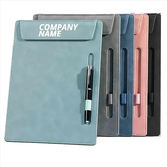 PU Leather A4 Clipboard with Pen Holder