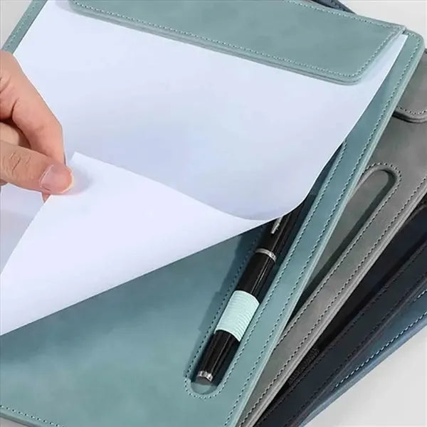 PU Leather A4 Clipboard with Pen Holder