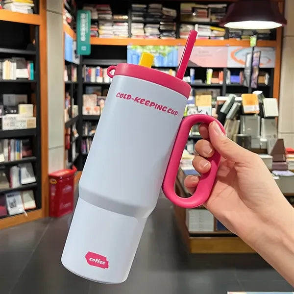 25oz Insulated Stainless Steel Car Tumbler W/ Filter Handle