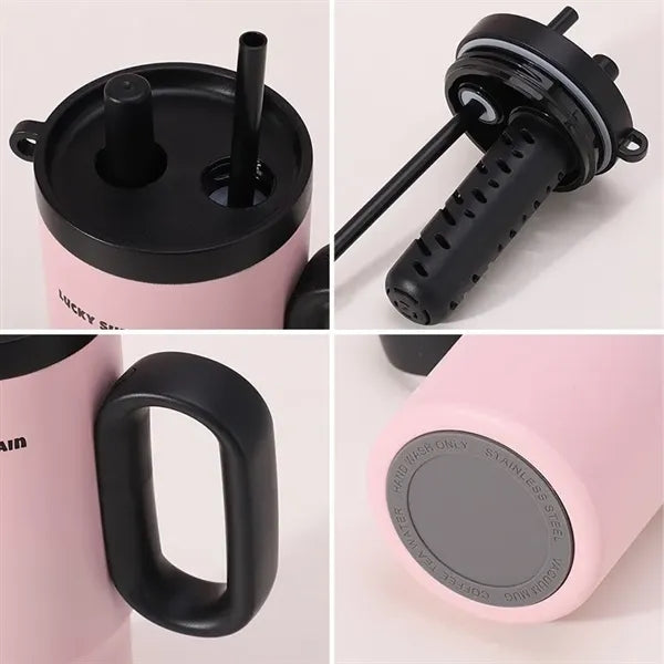 25oz Insulated Stainless Steel Car Tumbler W/ Filter Handle